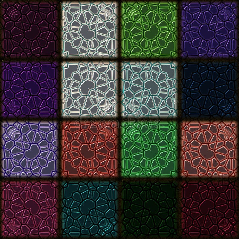 Seamless Square Mosaic Pattern Stock Illustration Illustration of