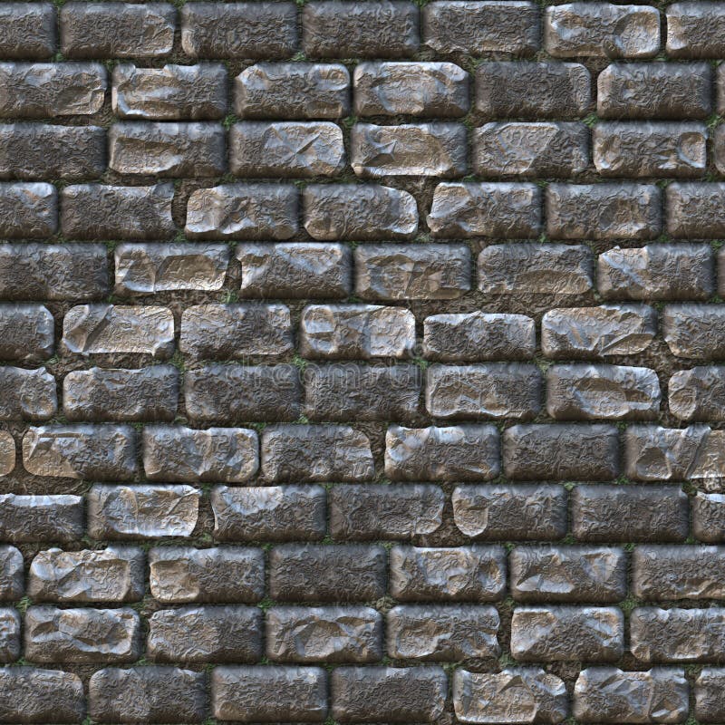 Seamless Stone Brick Wall stock illustration. Illustration of built ...