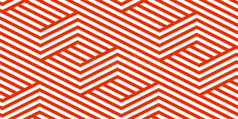 Seamless striped pattern with interlocking shapes, creating depth, symmetry, and modern geometric rhythm. Vector. stock photos
