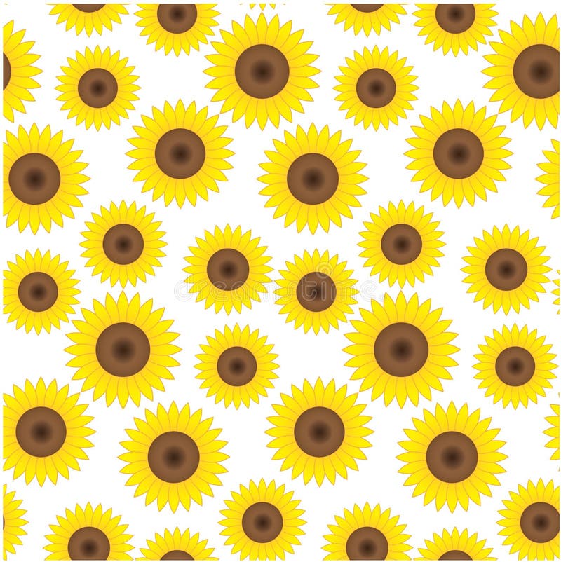 Seamless sunflower background