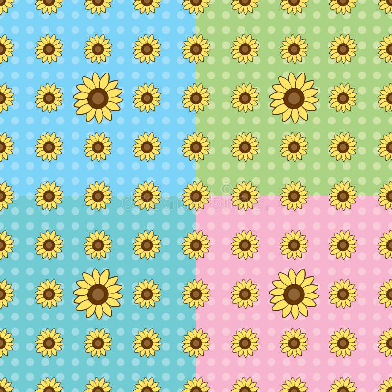 Seamless Sunflower pattern