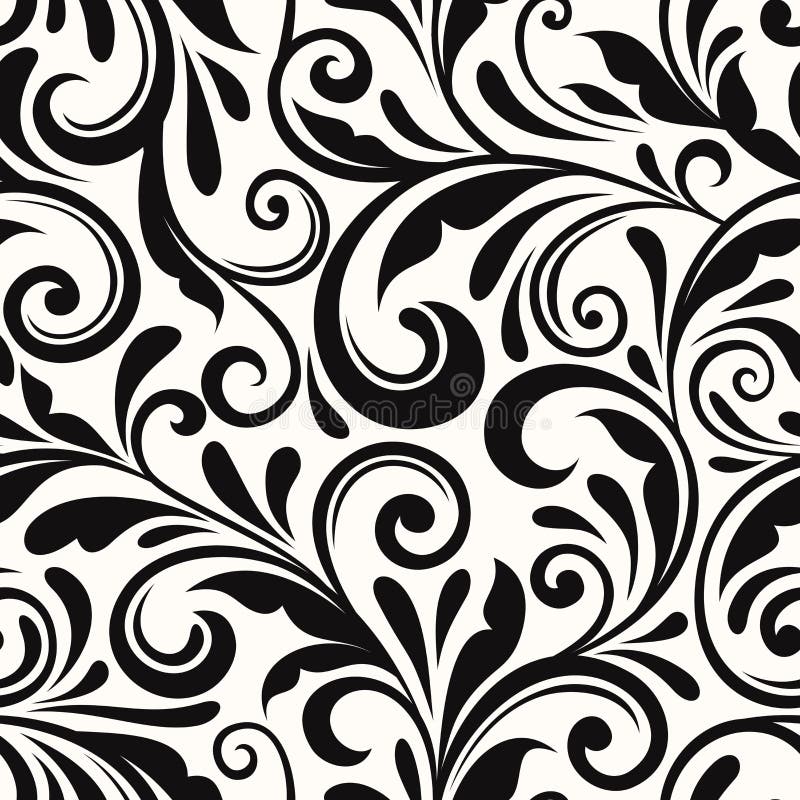 Seamless tappning för blom- modell också vektor för coreldrawillustration stock illustrationer