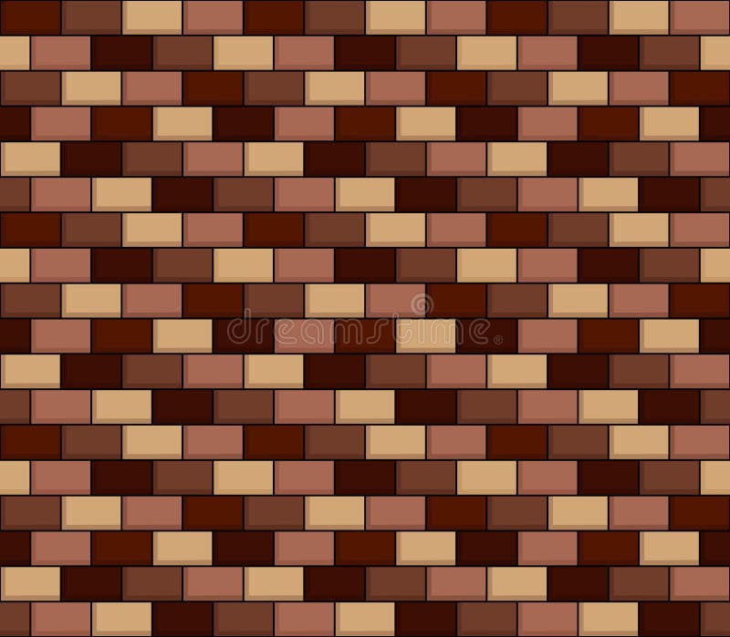 Seamless texture of cartoon brick wall stock illustration