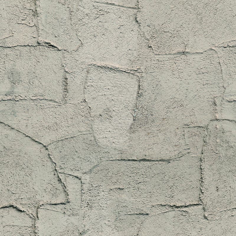 Seamless Texture of Gray Concrete Wall and Spatula Marks Stock Image