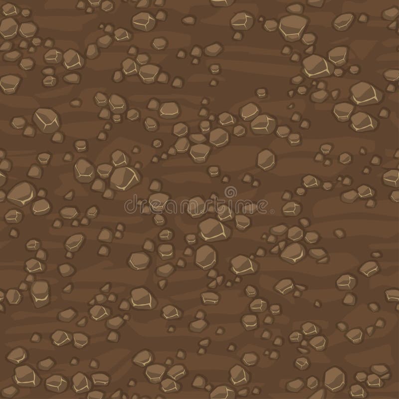 Seamless Texture Ground with Small Stones for Concept Design. Cute Seamless  Pattern Brown Stones. Cartoon Seamless Stock Vector - Illustration of dirt,  natural: 147597634