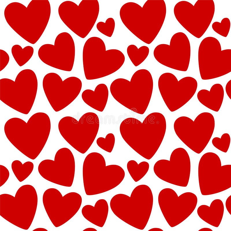 Seamless Texture with Hearts Stock Vector Illustration of design