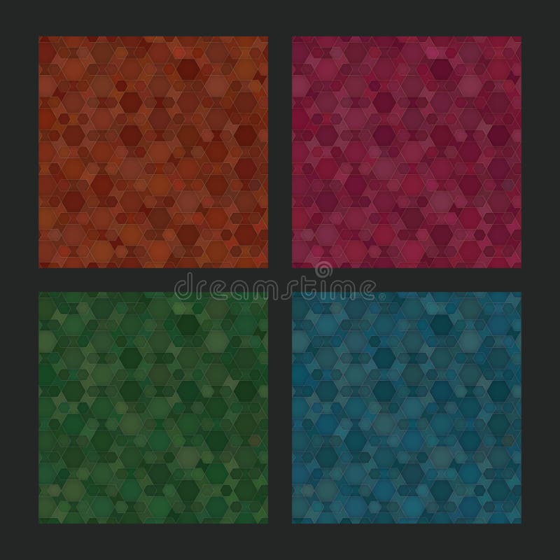 Seamless texture of hexagonal medieval floor tiles stock illustration