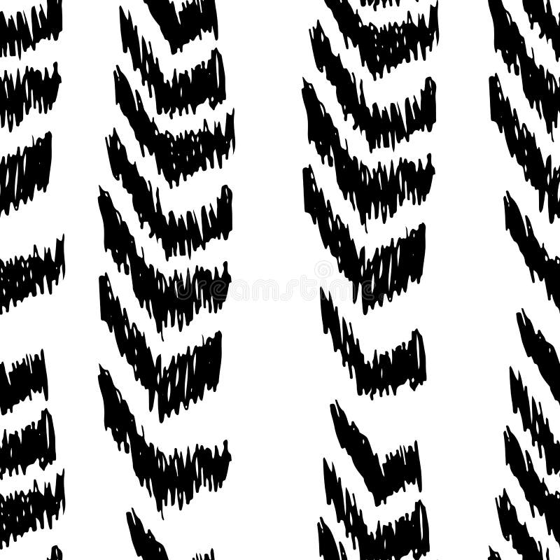 Seamless texture painted handmade black arrow stock illustration