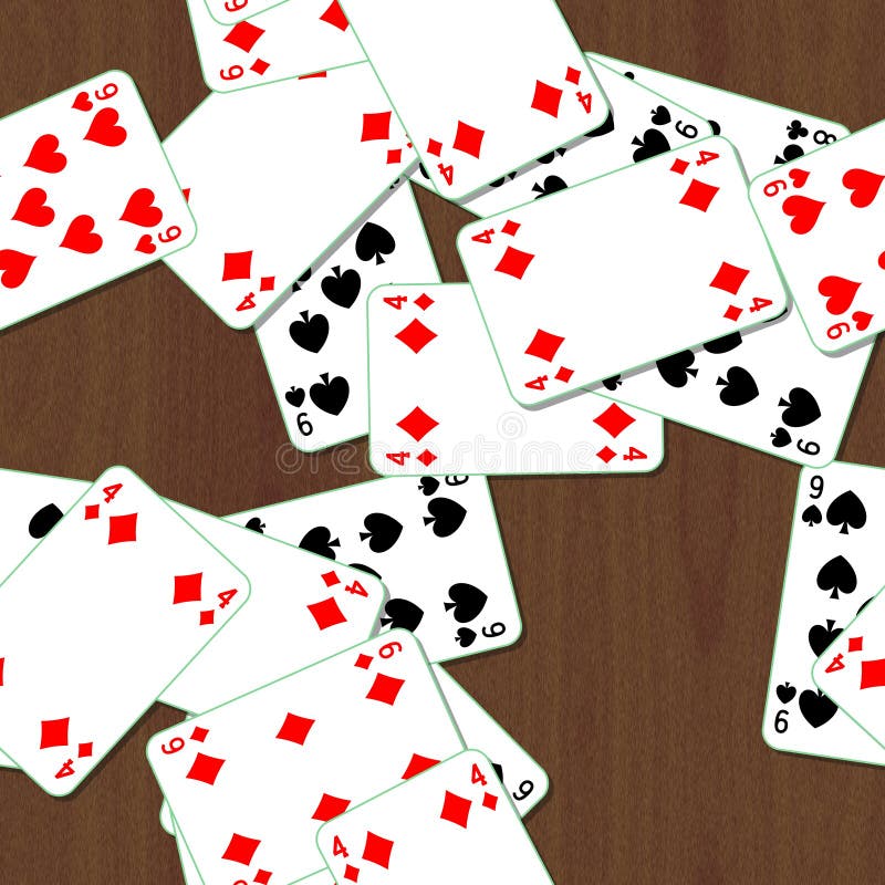 Seamless Texture of Playing Cards Stock Illustration Illustration of