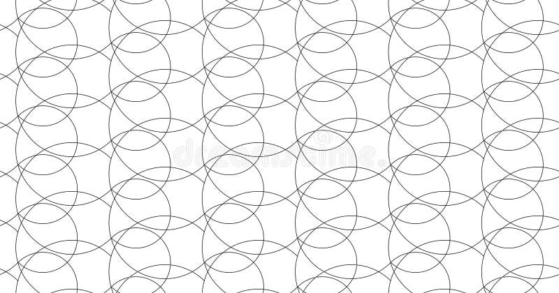 Seamless thin line curly pattern, screen print linear texture, monochrome texture of curved lines vector illustration