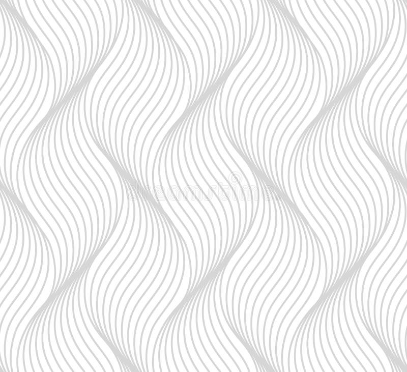 Seamless thin linear pattern. Abstract geometric wavy background. Stylish monochrome texture vector illustration