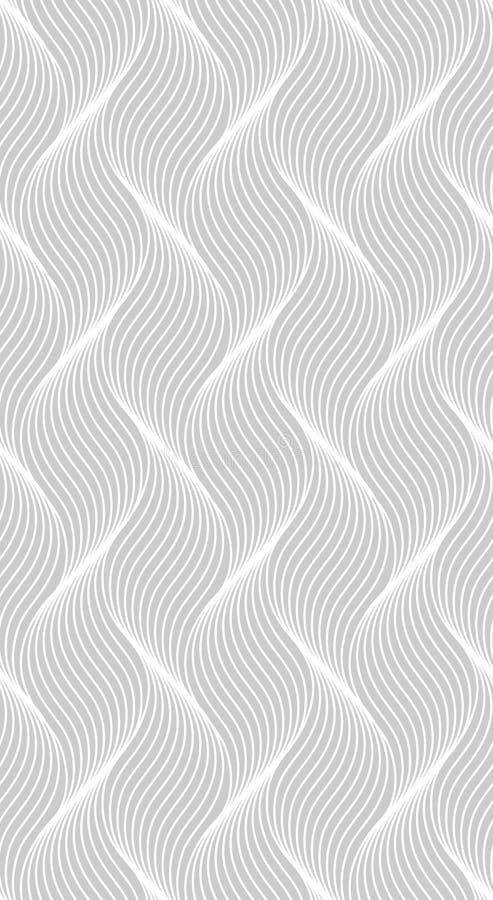 Seamless thin linear pattern. Abstract geometric wavy background. Stylish monochrome texture royalty free illustration