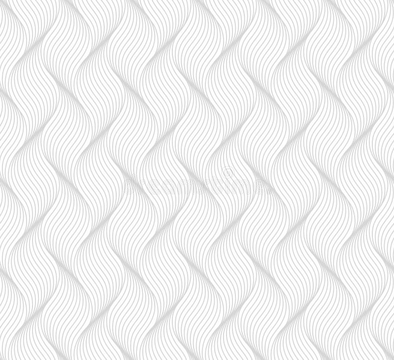 Seamless thin linear pattern. Abstract geometric wavy background. Stylish monochrome texture vector illustration