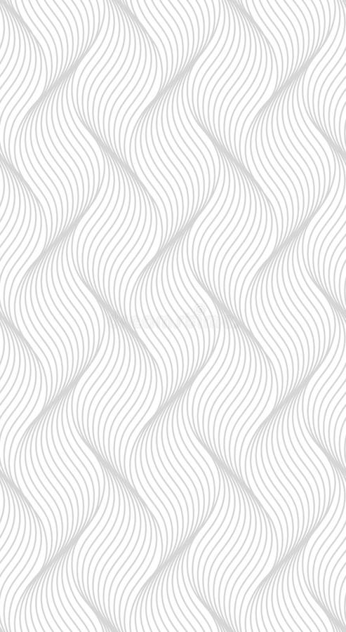 Seamless thin linear pattern. Abstract geometric wavy background. Stylish monochrome texture vector illustration