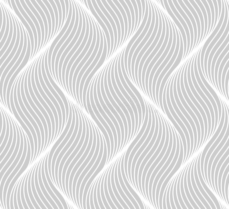 Seamless thin linear pattern. Abstract geometric wavy background. Stylish monochrome texture vector illustration