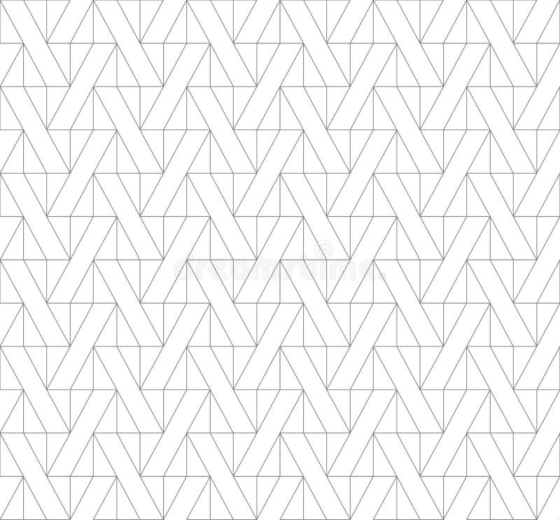 Seamless thin linear pattern with triangles. Abstract geometric low poly background. Stylish fractal texture stock illustration