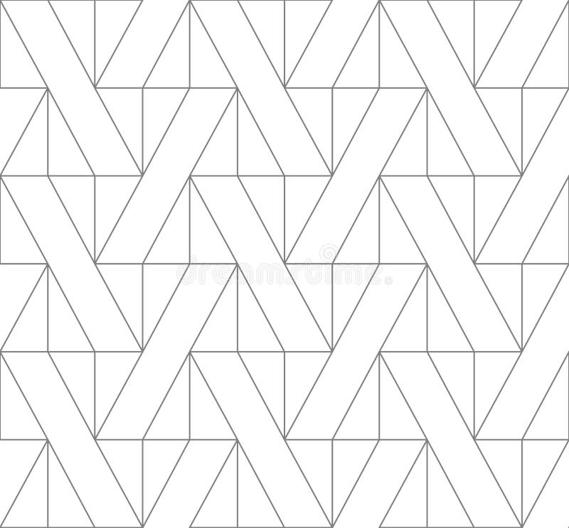 Seamless thin linear pattern with triangles. Abstract geometric low poly background. Stylish fractal texture vector illustration