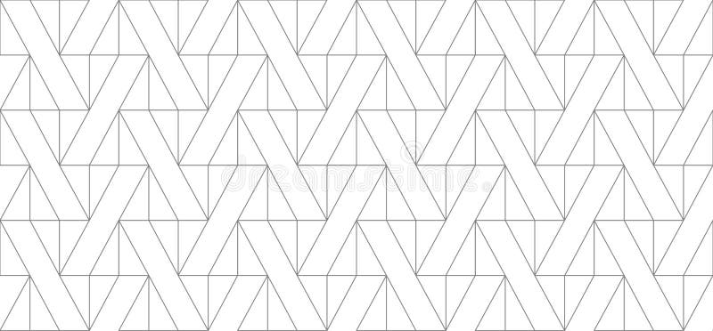 Seamless thin linear pattern with triangles. Abstract geometric low poly background. Stylish fractal texture stock illustration