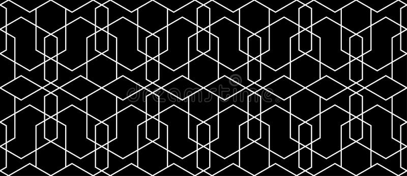 Seamless thin linear vector pattern. Abstract geometric background. Stylish fractal texture royalty free illustration