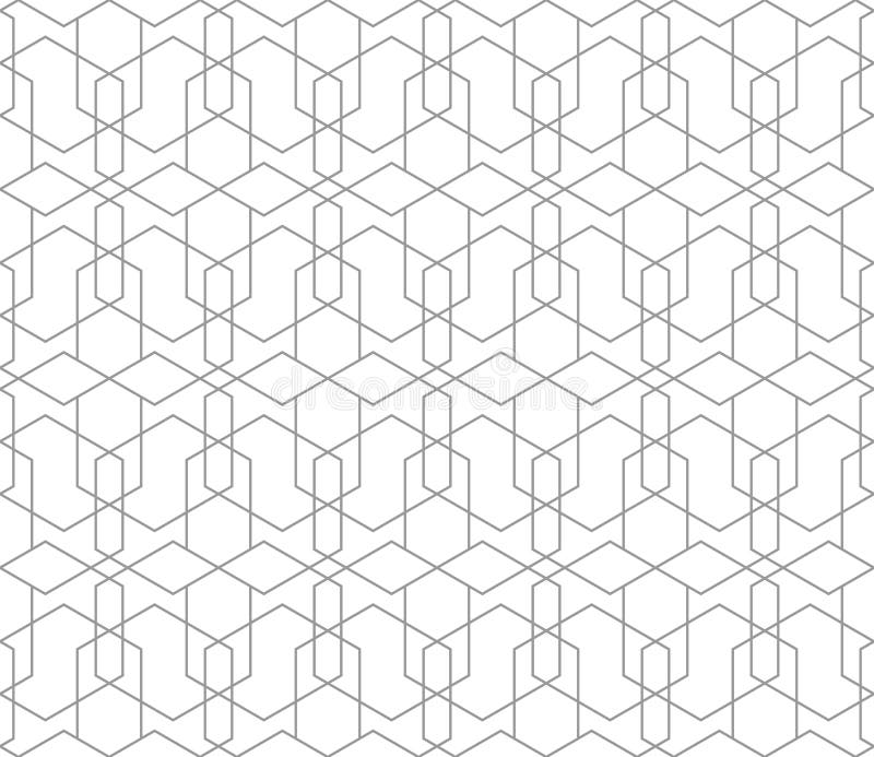 Seamless thin linear vector pattern. Abstract geometric background. Stylish fractal texture vector illustration