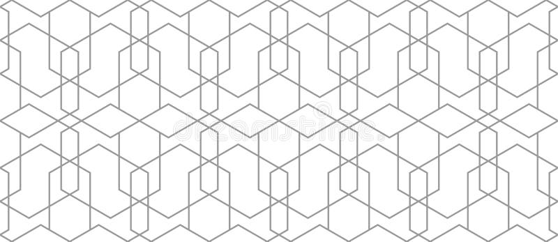Seamless thin linear vector pattern. Abstract geometric background. Stylish fractal texture royalty free illustration