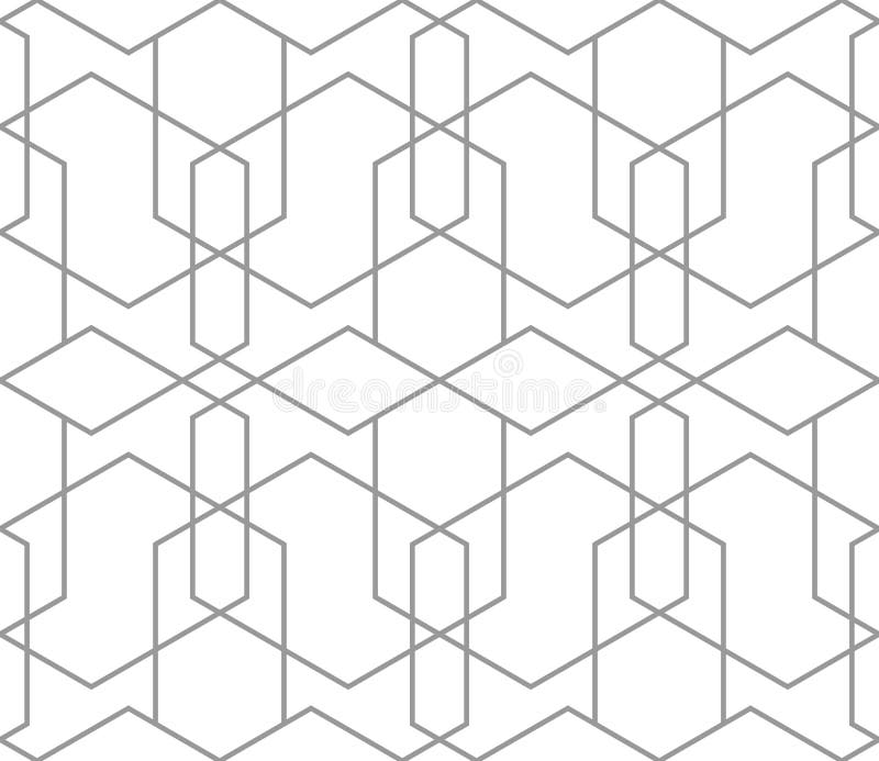 Seamless thin linear vector pattern. Abstract geometric background. Stylish fractal texture royalty free illustration
