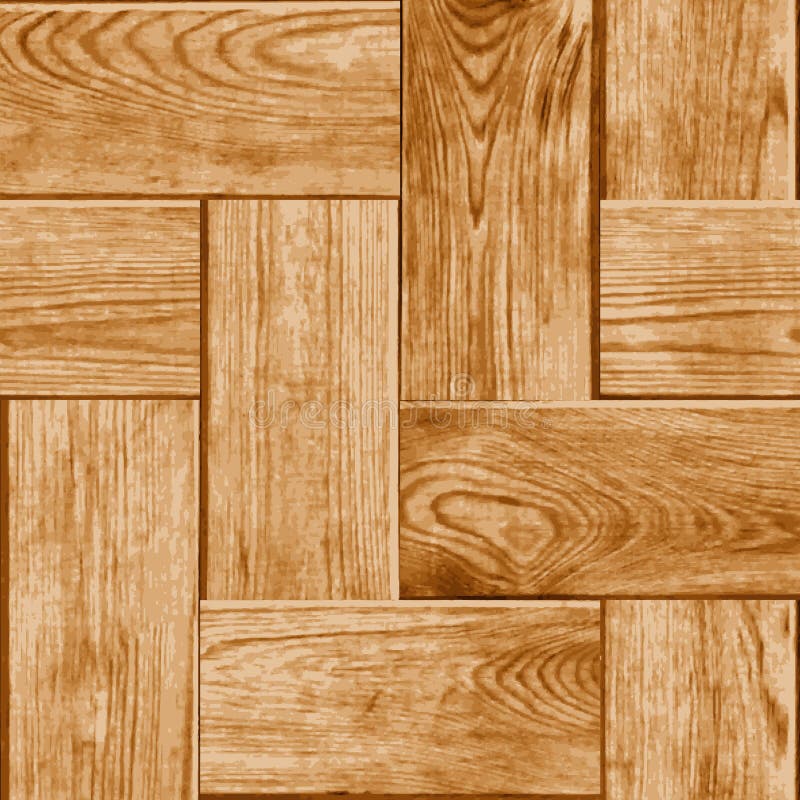 Vector Seamless Tile with a Digital Representation of Wood Parquet Floo royalty free illustration