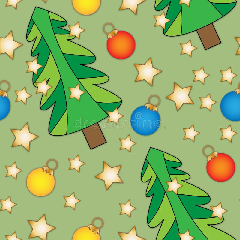 Seamless Tiling Christmas Texture Stock Illustration Illustration of