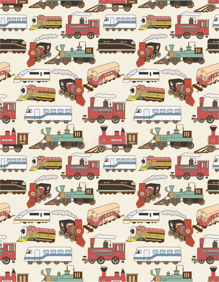 Seamless Trains pattern