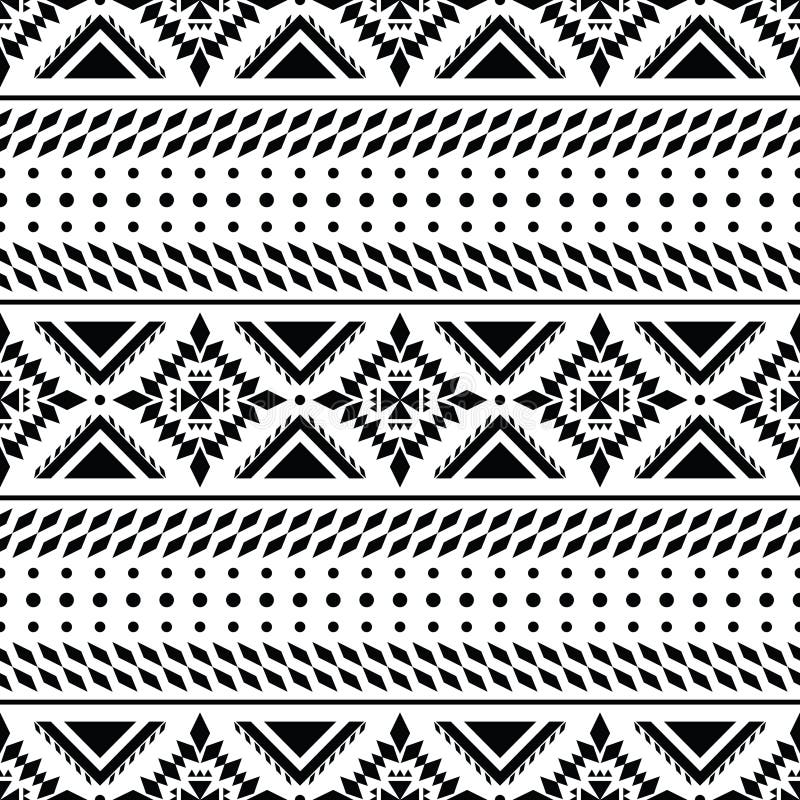 Seamless tribal geometric pattern. Vector abstract with ethnic motif. vector illustration