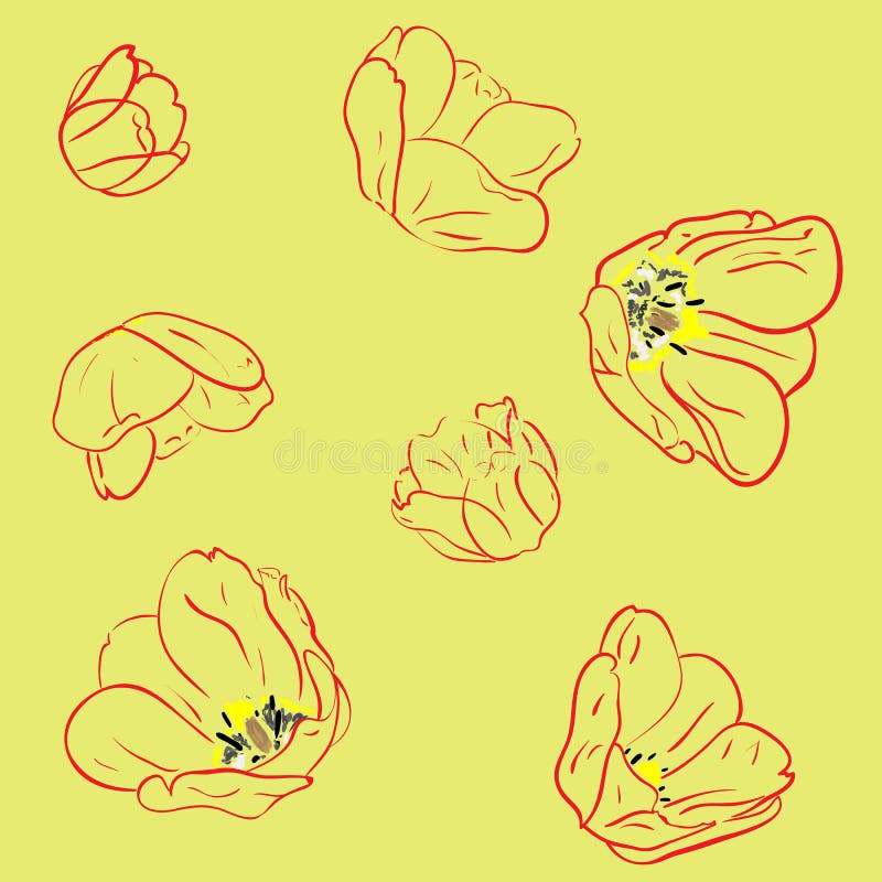 seamless tulpan för modell stock illustrationer seamless tulpan för modell stock illustrationer
