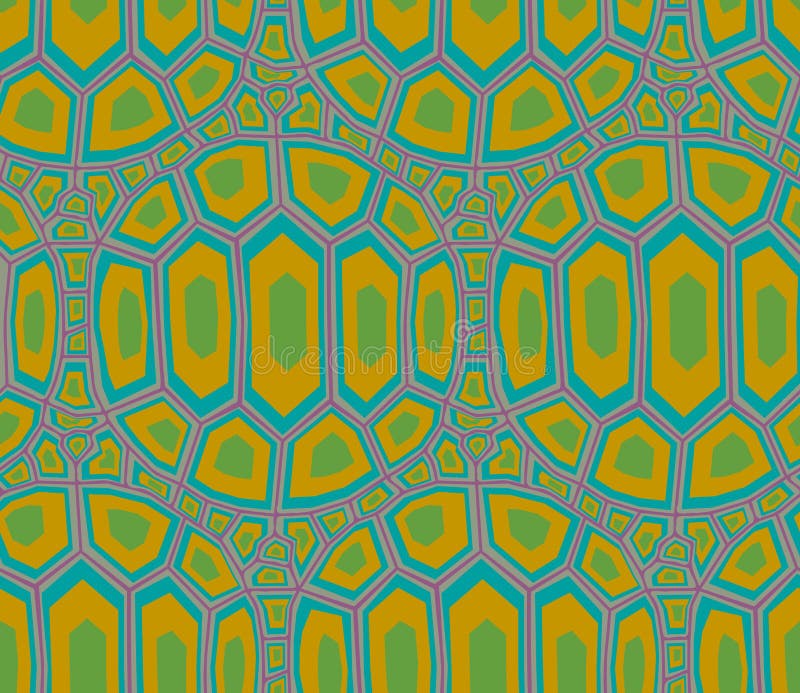 Seamless turtle shell pattern vector illustration