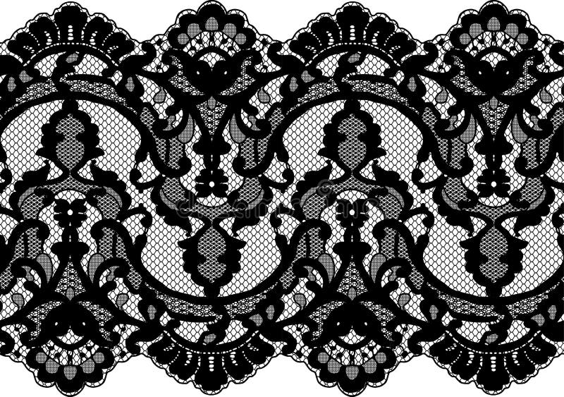 Seamless Vector Black Lace stock vector. Illustration of paper - 103568432