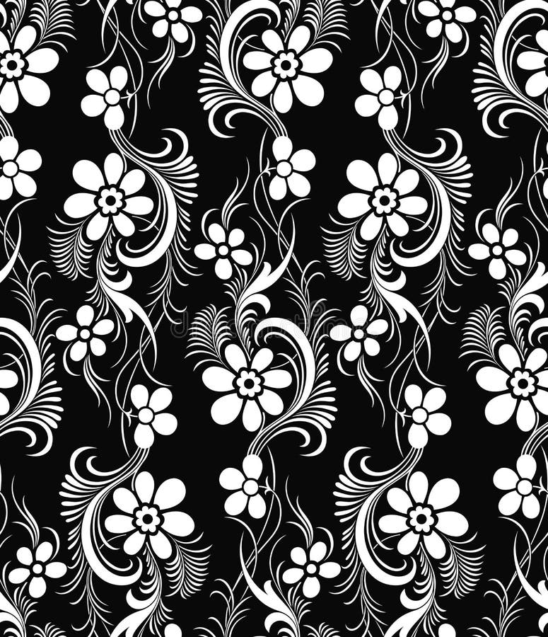 Seamless Damask Floral Wallpaper Stock Vector Illustration of textile