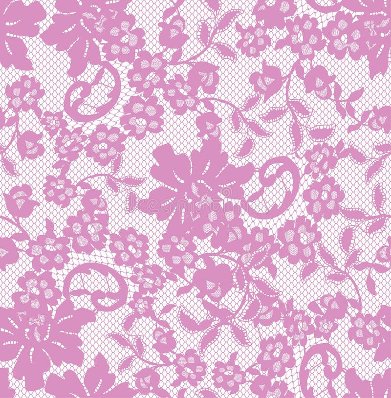 Seamless Vector Pink Lace Pattern Stock Vector - Illustration of ...