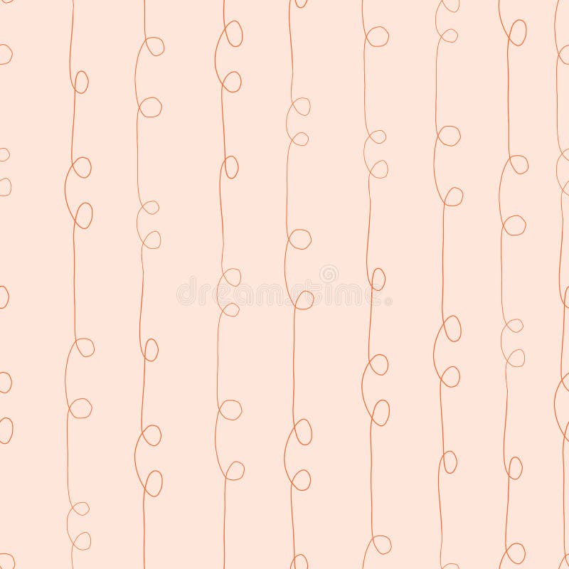 Seamless vector doodle background. Abstract light pink and orange repeating pattern with vertical hand drawn twirls vector illustration Seamless vector doodle background. Abstract light pink and orange repeating pattern with vertical hand drawn twirls vector illustration