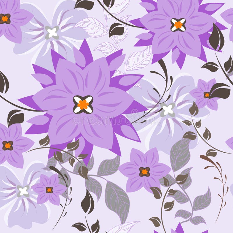 Seamless vector floral pattern. For easy making seamless pattern just drag all group into swatches bar.