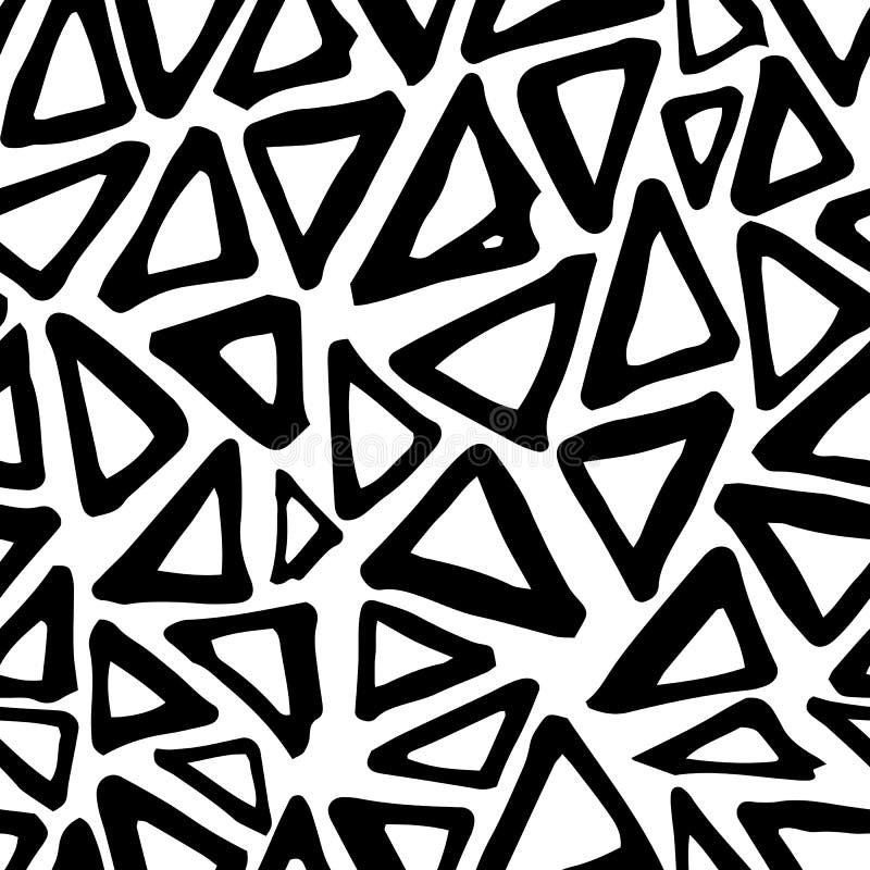 Seamless Vector Hand Drawn Triangle Pattern. Stock Vector ...