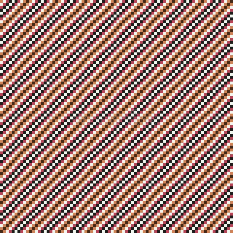 Seamless, Vector Image of Multi-Colored Squares Forming Diagonal Lines in Brownish Tones. Can Be Used in Design and Textiles royalty free illustration