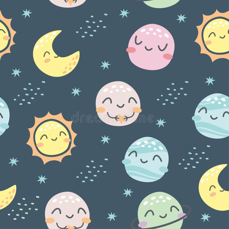 planets with faces wallpaper