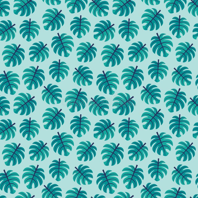 Seamless vector pattern green tropical monstera leaves aqua stock illustration Seamless vector pattern green tropical monstera leaves aqua stock illustration