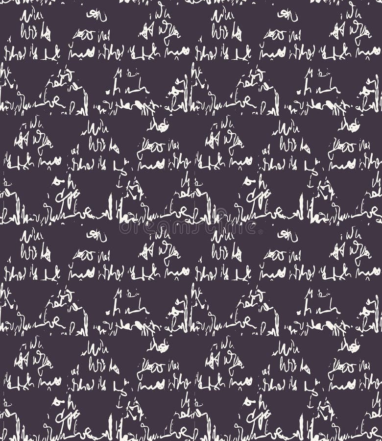 Seamless vector pattern. Hand drawn script textured triangle. Repeating geo background. Monochrome surface design textile swatch. royalty free illustration Seamless vector pattern. Hand drawn script textured triangle. Repeating geo background. Monochrome surface design textile swatch. royalty free illustration