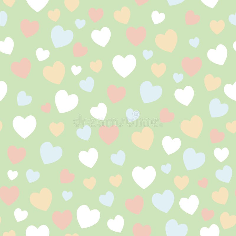 Seamless vector pattern with hearts