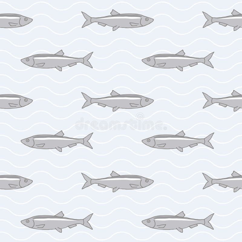 Minimalist Herring Fish Logo Design Stock Vector Illustration of