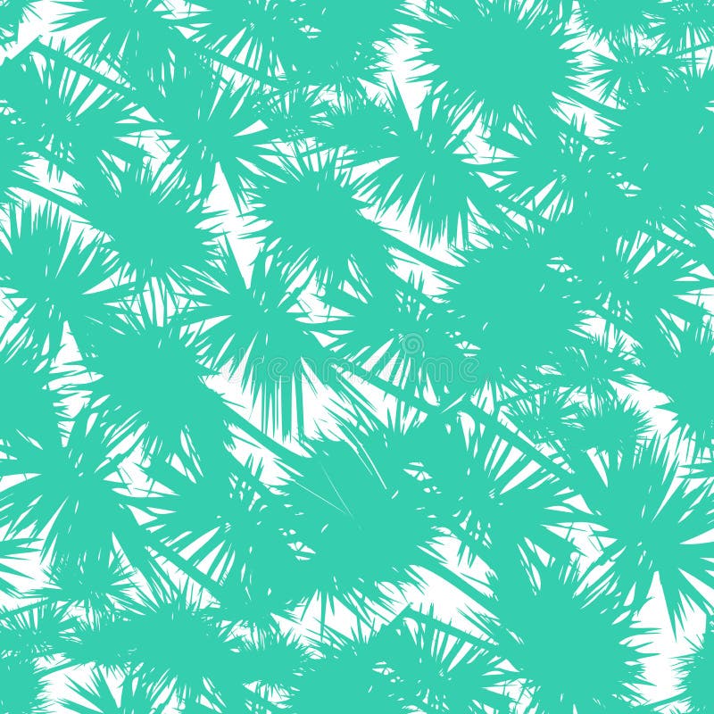 Seamless vector pattern with stylized palm leaves