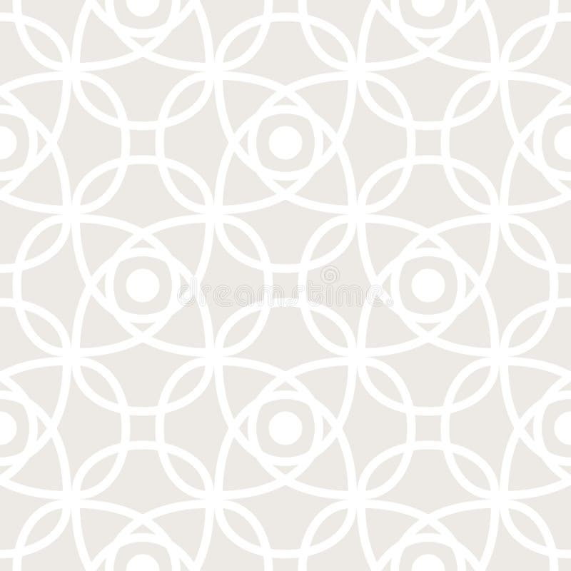 Seamless vector pattern with symmetric ornament. Abstract subtle geometric rounded lines background in pastel color. royalty free illustration Seamless vector pattern with symmetric ornament. Abstract subtle geometric rounded lines background in pastel color. royalty free illustration