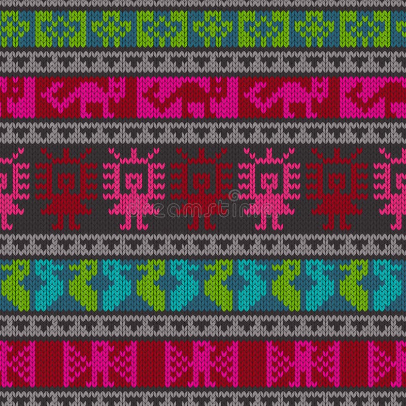 Traditional andean knitting pattern stock illustration