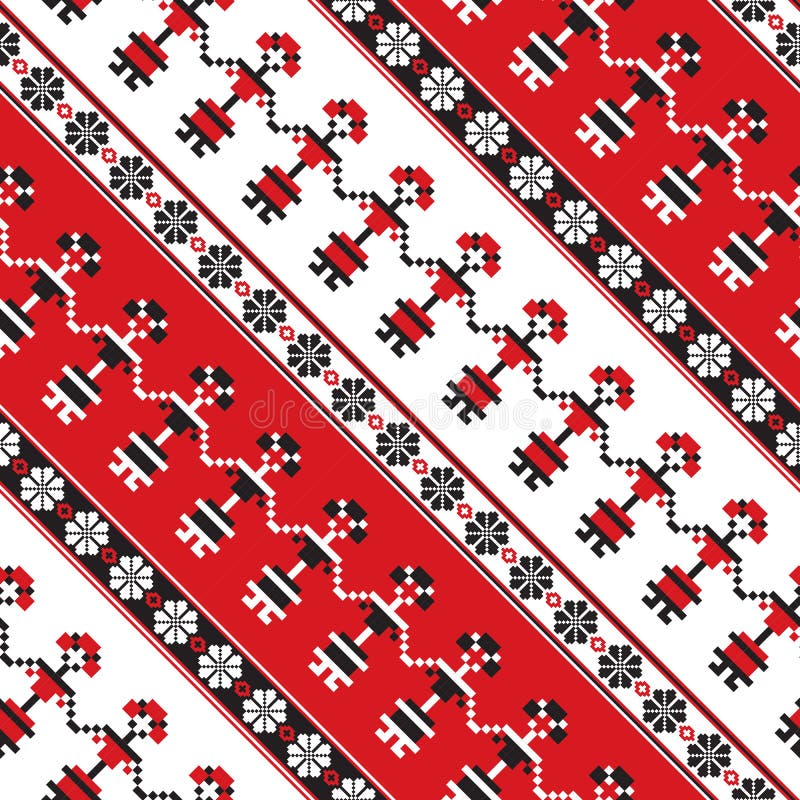 Seamless traditional romanian pattern stock illustration Seamless traditional romanian pattern stock illustration
