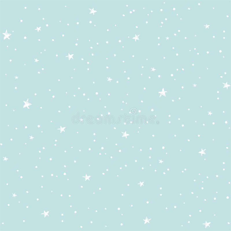 Seamless Vector Pattern. White Stars and Dots on a Blue Background Stock  Vector - Illustration of backdrop, glitter: 161451347