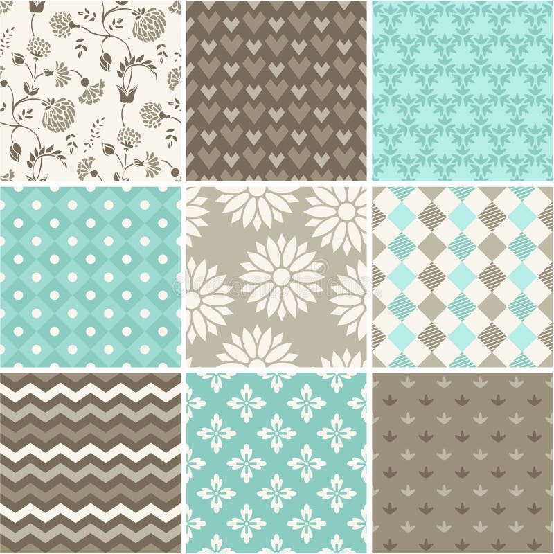Seamless vector patterns set vector illustration